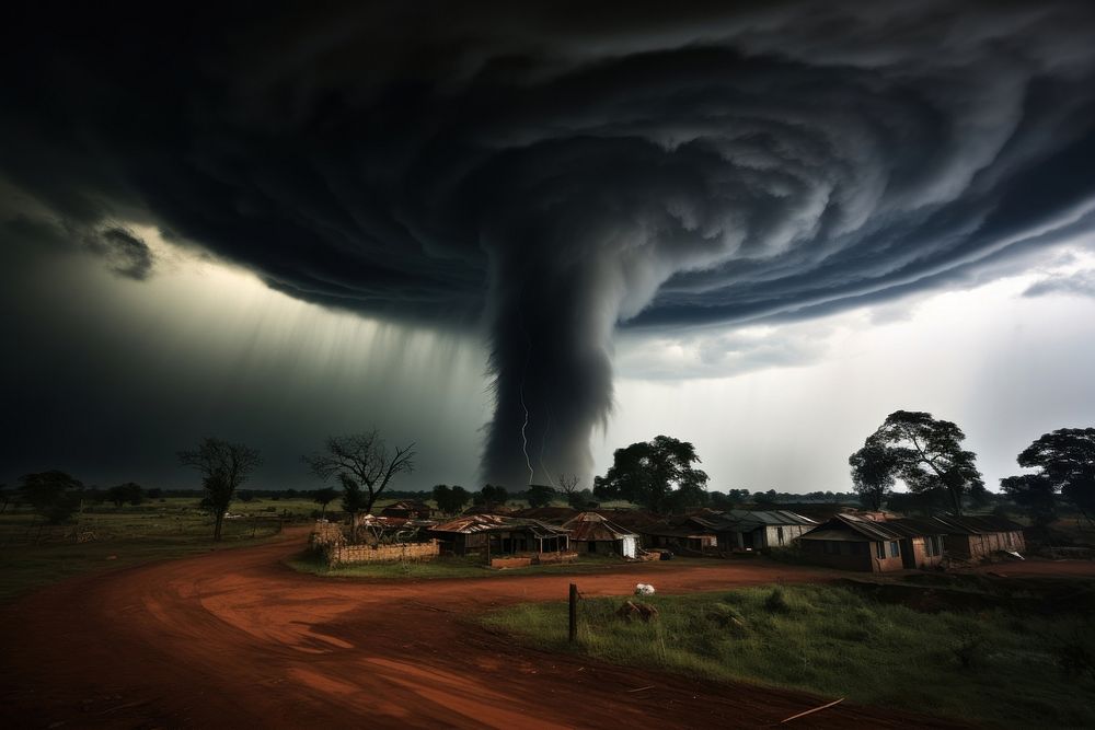 Tornado outdoors nature storm.