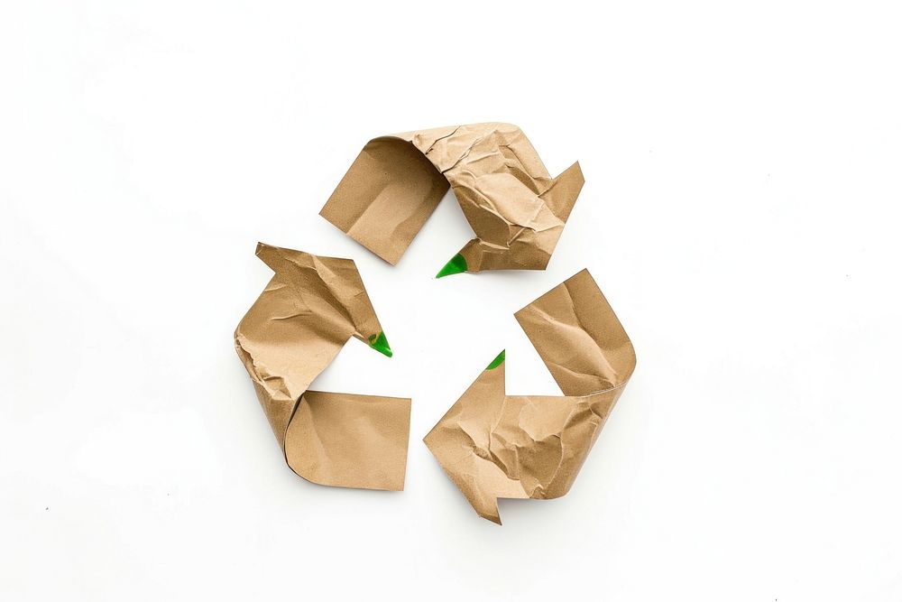 Recycle paper white background recycling.