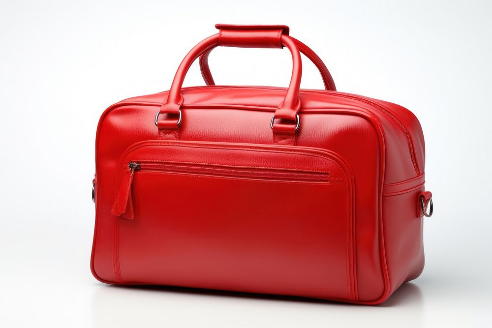 Red travel baggage briefcase handbag red.