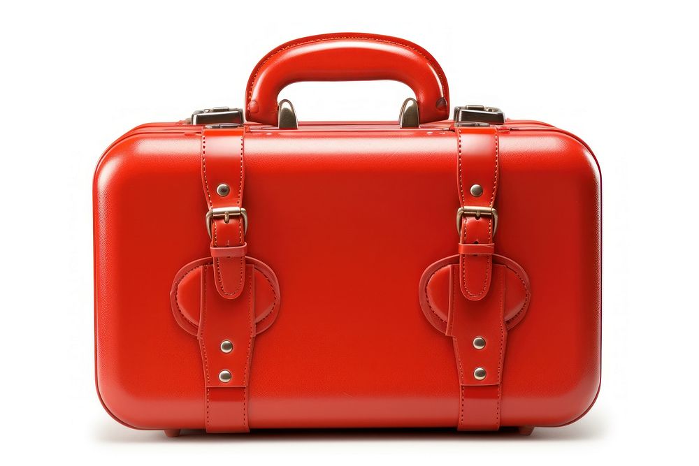 Red travel baggage briefcase luggage red.