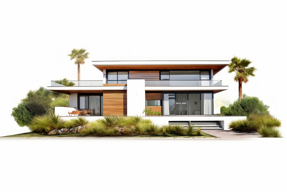 Modern house architecture building villa. AI generated Image by rawpixel.