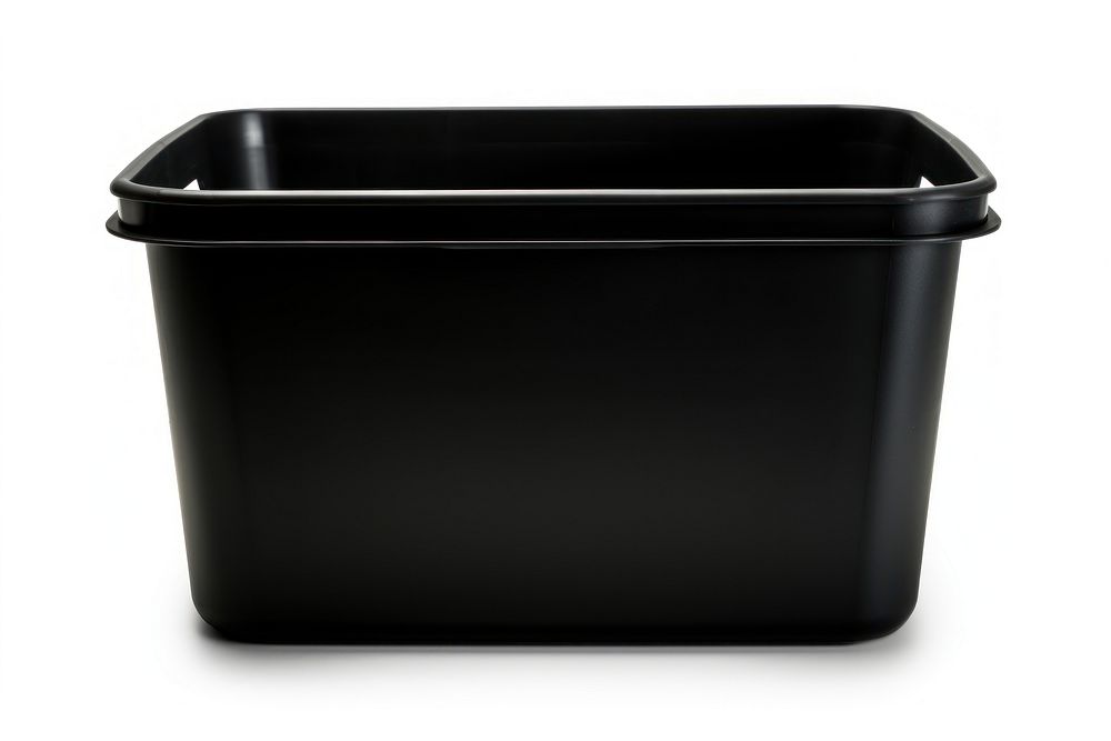 Tote box plastic black white background. AI generated Image by rawpixel.