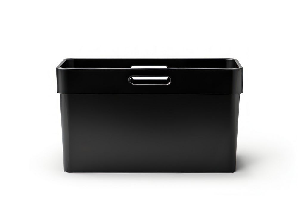 Tote box black white background rectangle. AI generated Image by rawpixel.