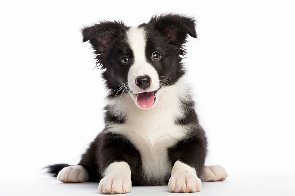 Border Collie pup mammal animal collie. AI generated Image by rawpixel.