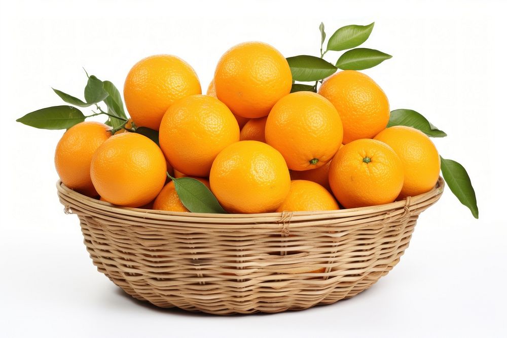 Fruit basket grapefruit orange plant.