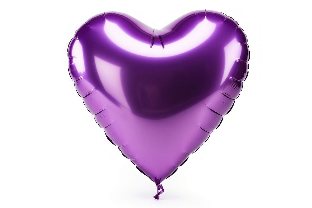 Foil balloon purple shape heart.