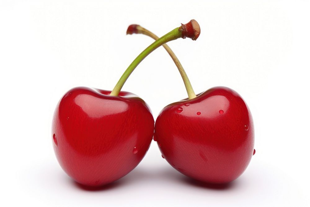 Two fresh cherry fruit plant food. AI generated Image by rawpixel.