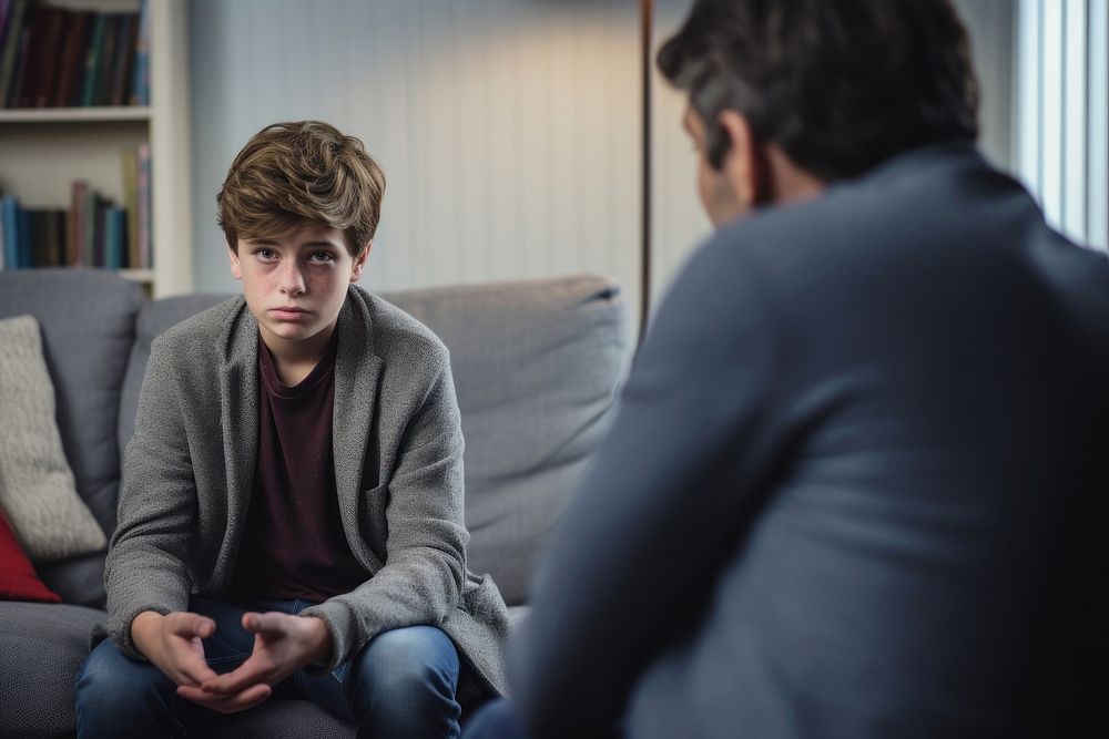 Young british boy conversation arguing talking. AI generated Image by rawpixel.