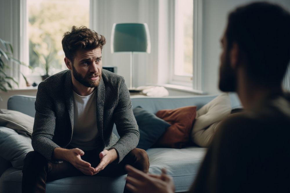 Young british man conversation furniture | Premium Photo - rawpixel