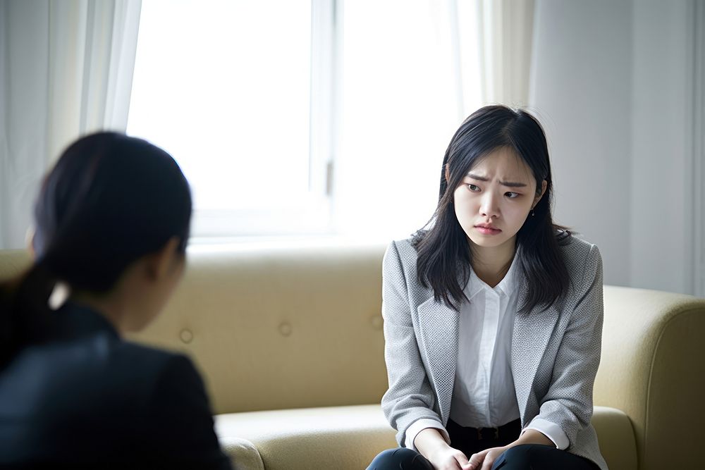 Young chinese woman conversation talking adult. AI generated Image by rawpixel.
