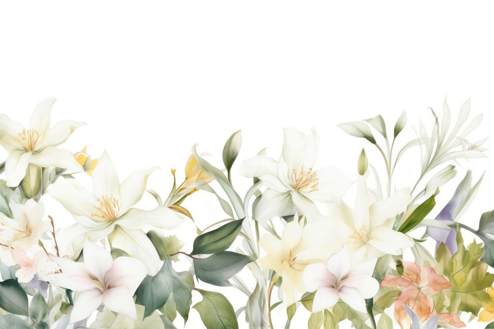 White flowers mix backgrounds blossom plant.