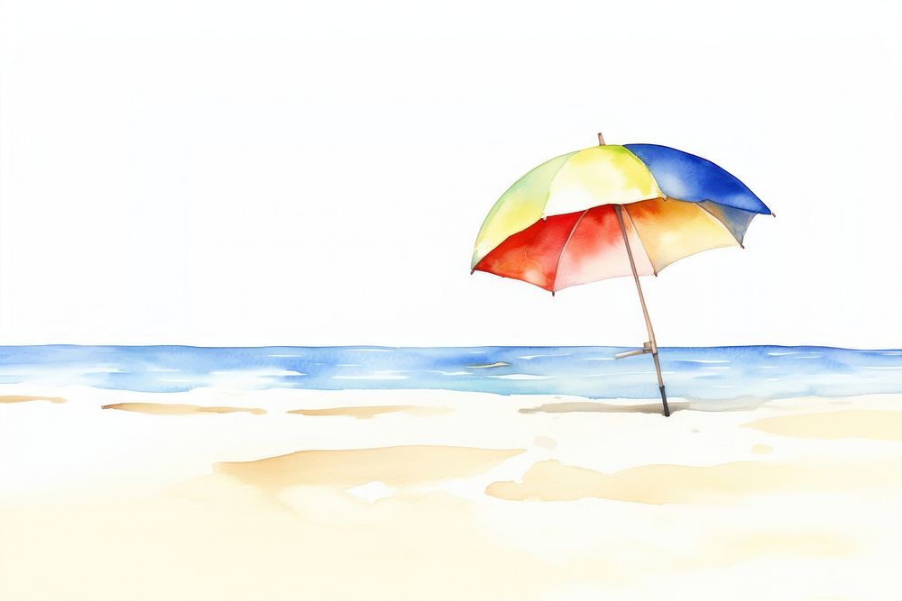 Sea and beach umbrella outdoors nature.