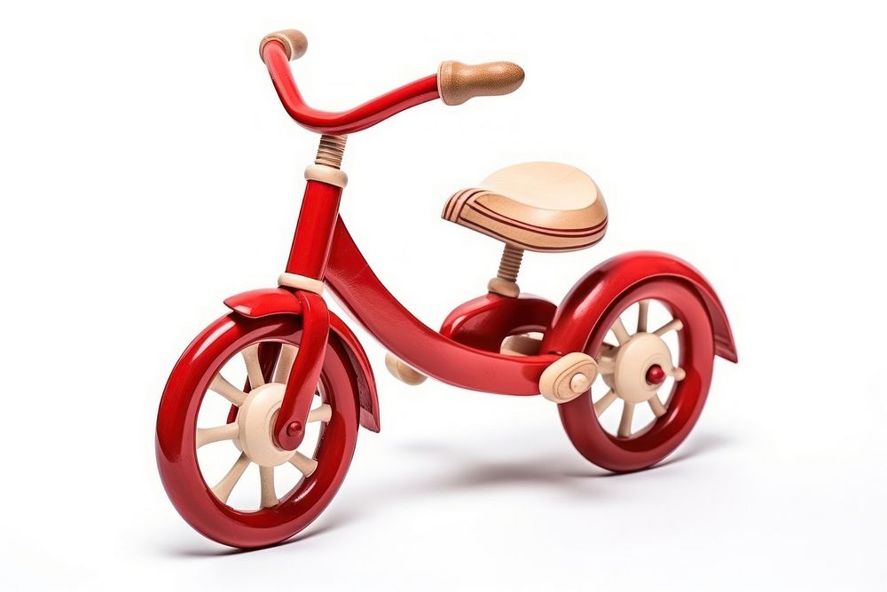 Tricycle vehicle wheel red.