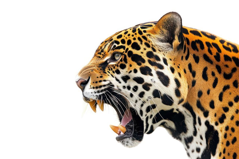An angry jaguar tiger wildlife portrait leopard.