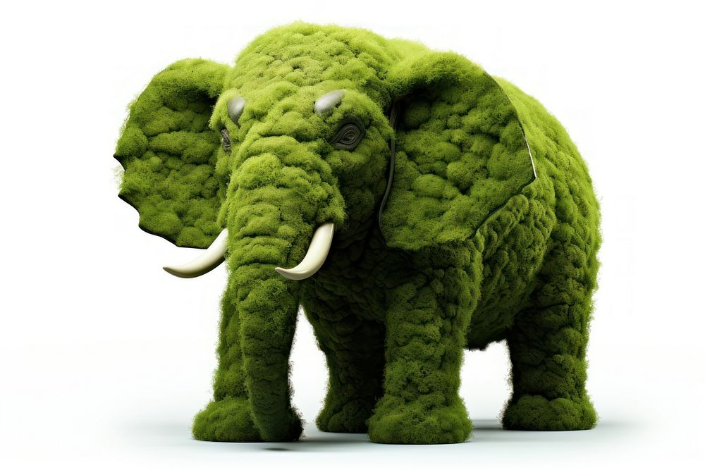 Elephant mammal animal white background. AI generated Image by rawpixel.