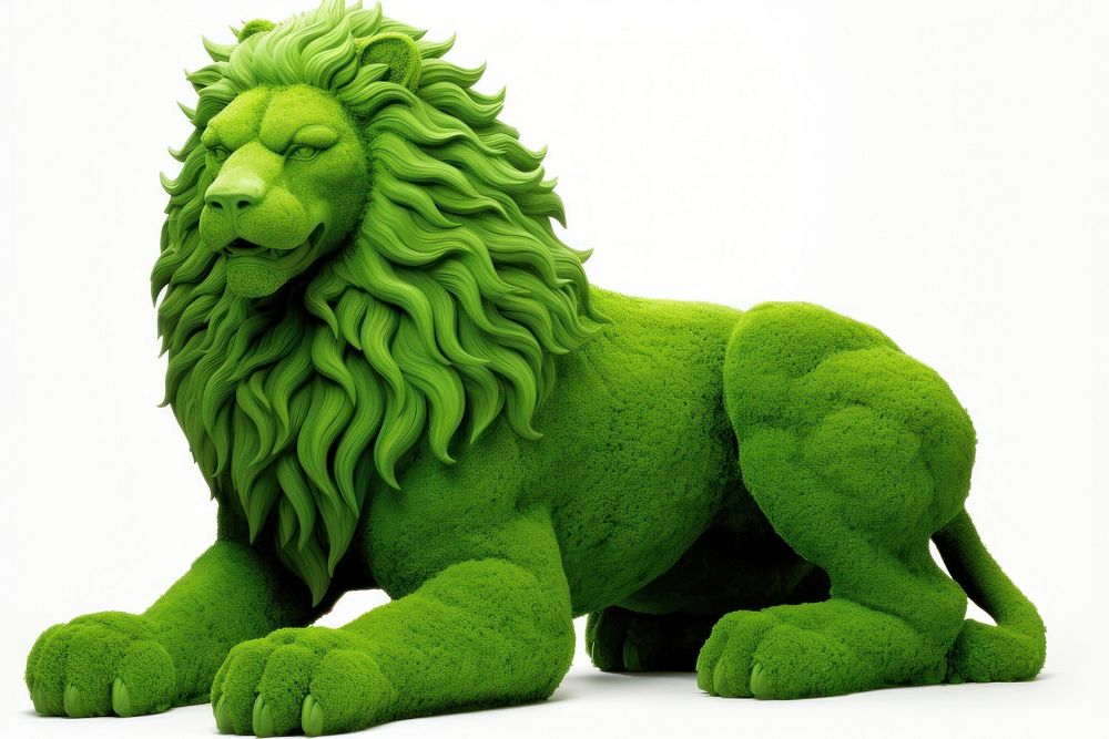 Lion mammal animal green. AI generated Image by rawpixel.