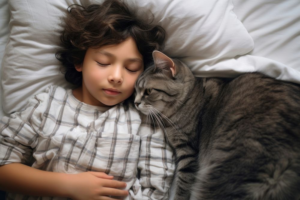 Mixed race sleeping blanket portrait. | Free Photo - rawpixel