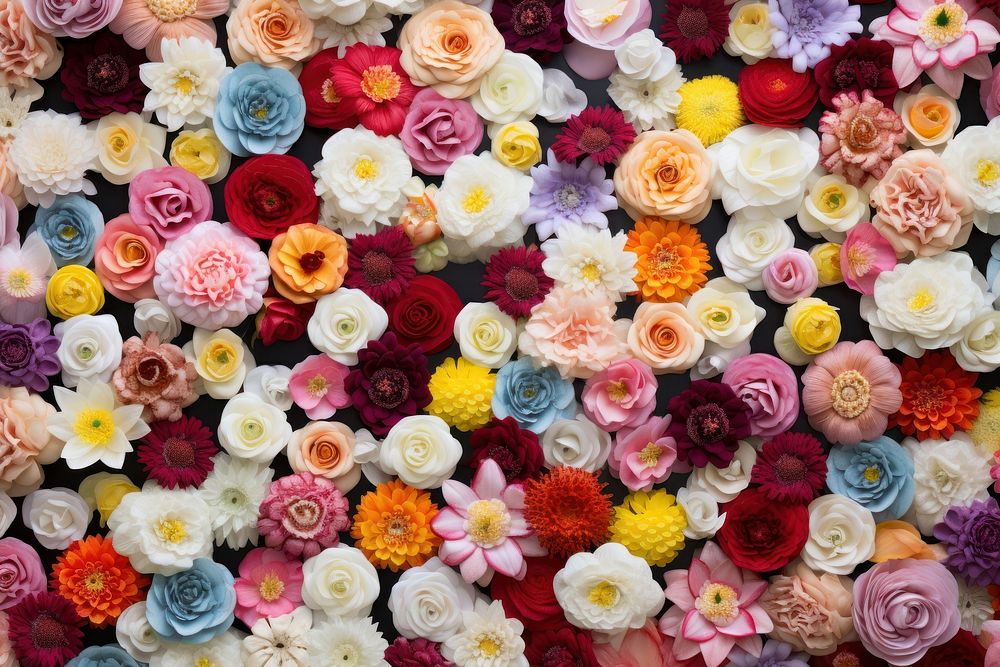 PNG Flowers wall backgrounds pattern petal. AI generated Image by rawpixel.