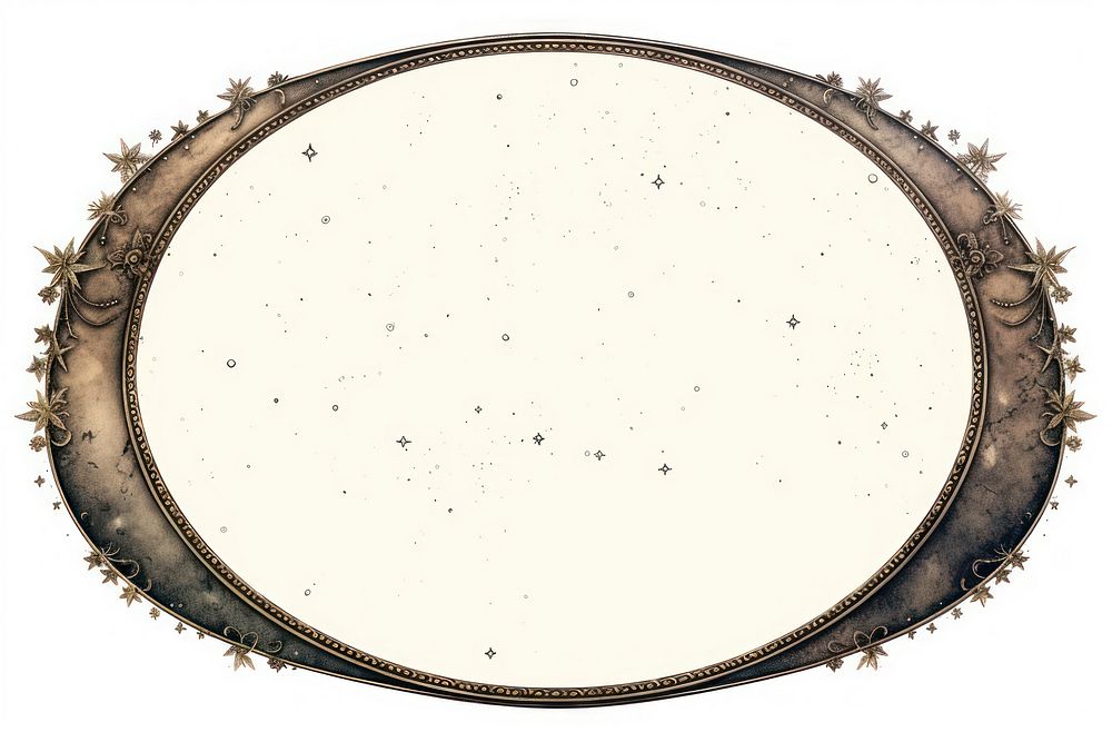 Moon frame old white background. AI generated Image by rawpixel.