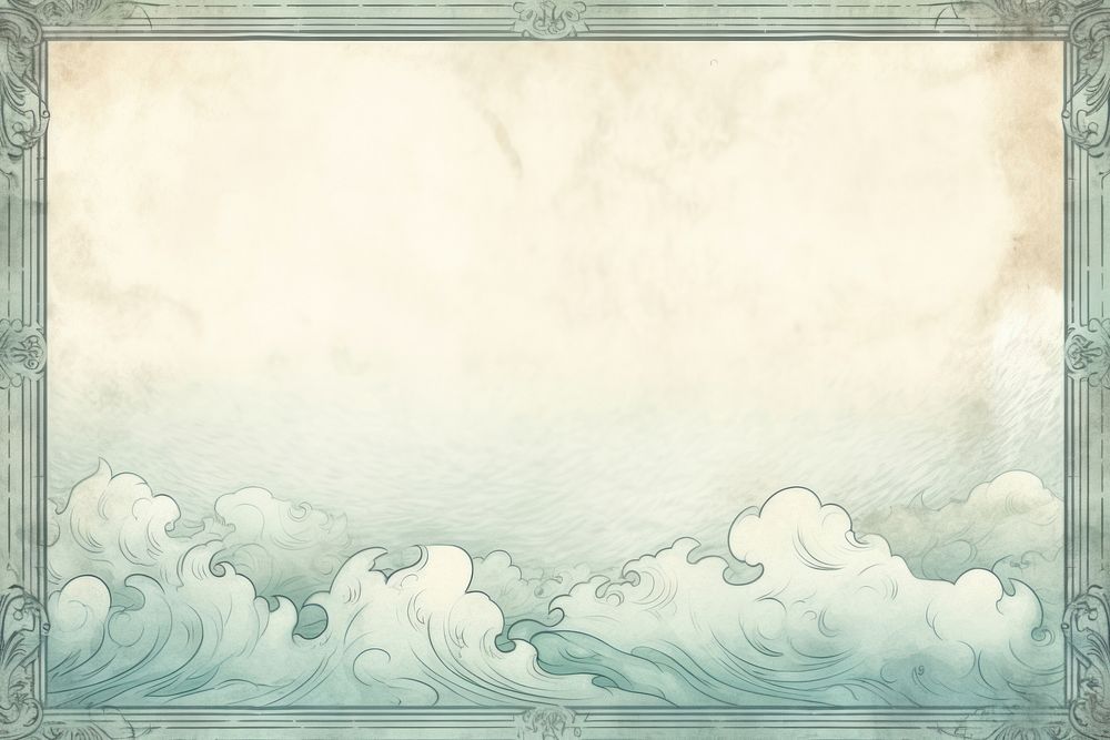 Ocean backgrounds nature frame. AI generated Image by rawpixel.