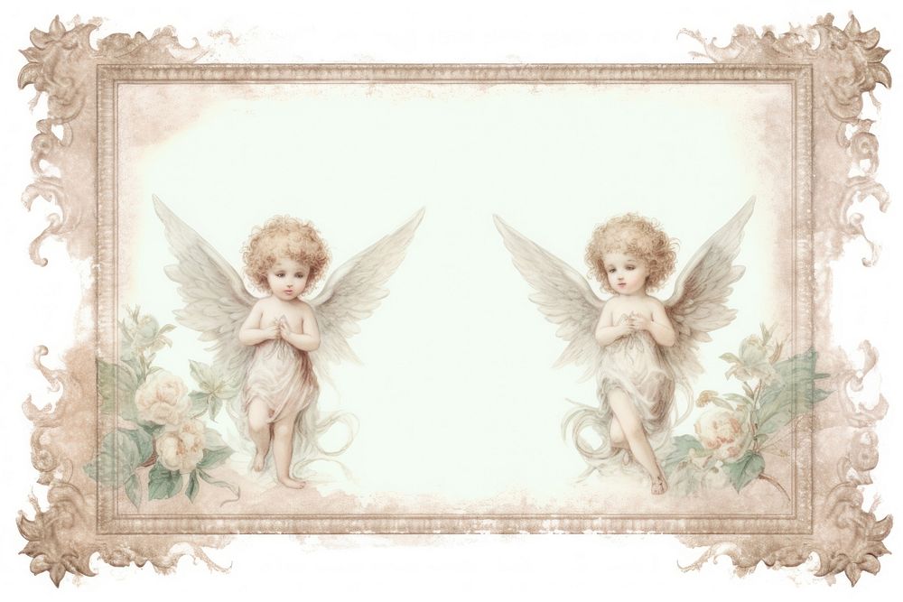 Angels frame paper representation. AI generated Image by rawpixel.