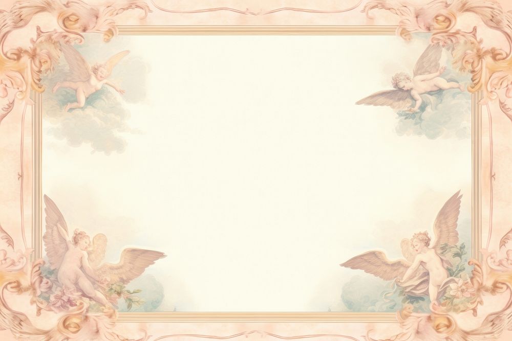 Angels backgrounds frame paper. AI generated Image by rawpixel.