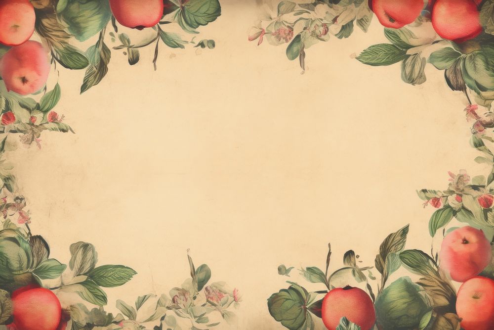 Apples backgrounds painting fruit. AI generated Image by rawpixel.