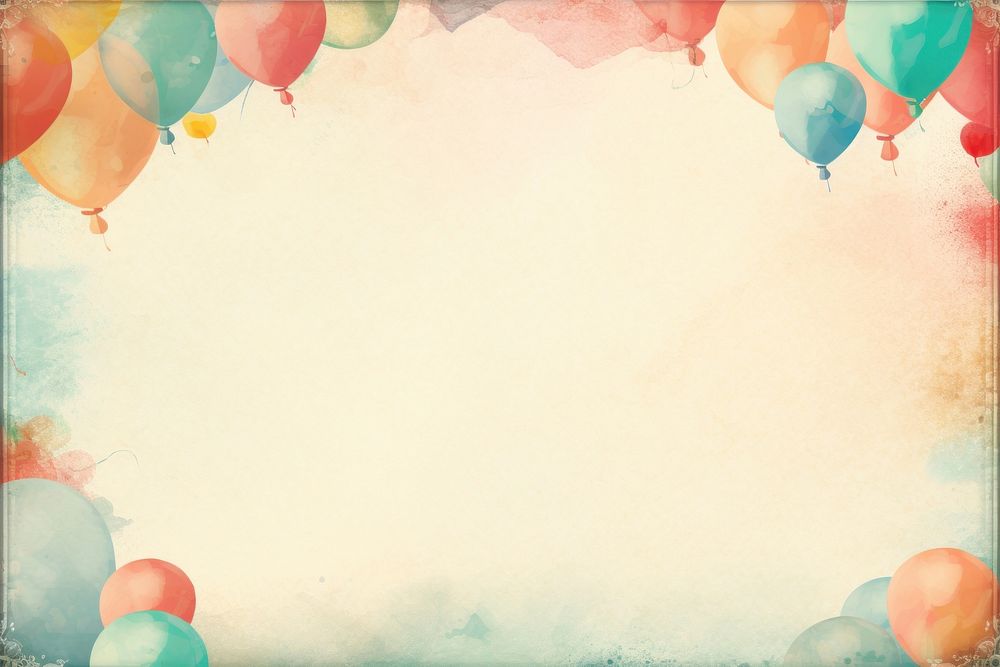 Balloons backgrounds frame paper. AI generated Image by rawpixel.