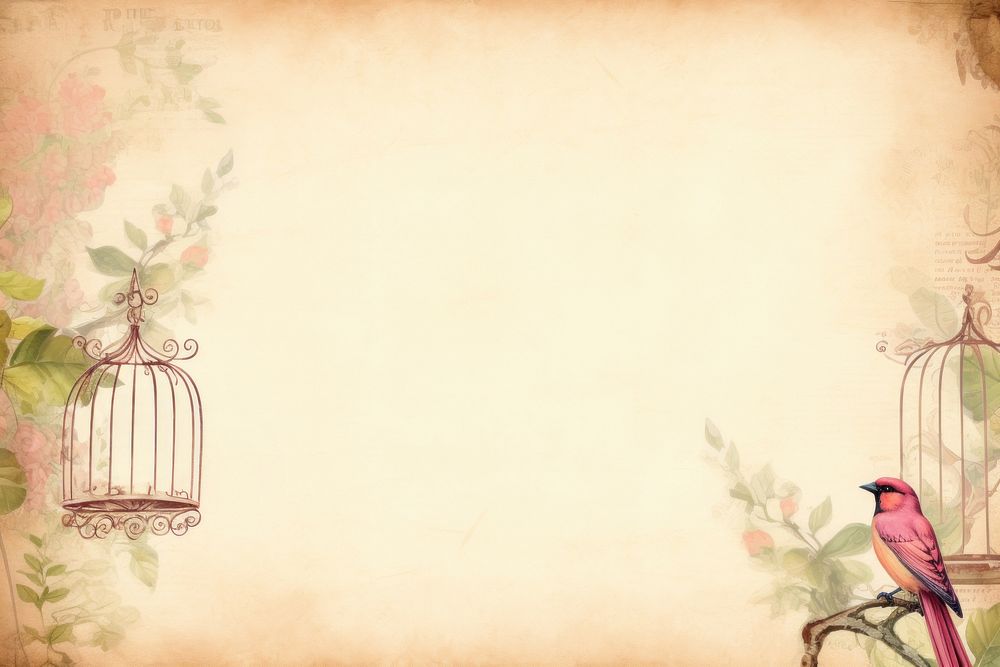 Bird backgrounds paper old. AI generated Image by rawpixel.