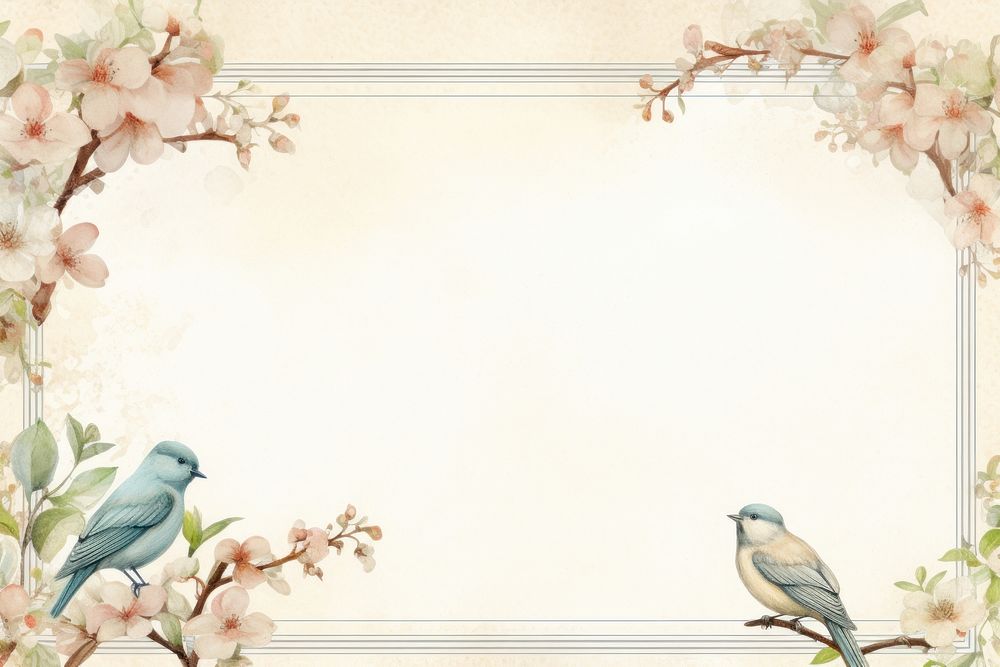 Bird backgrounds flower plant. AI generated Image by rawpixel.