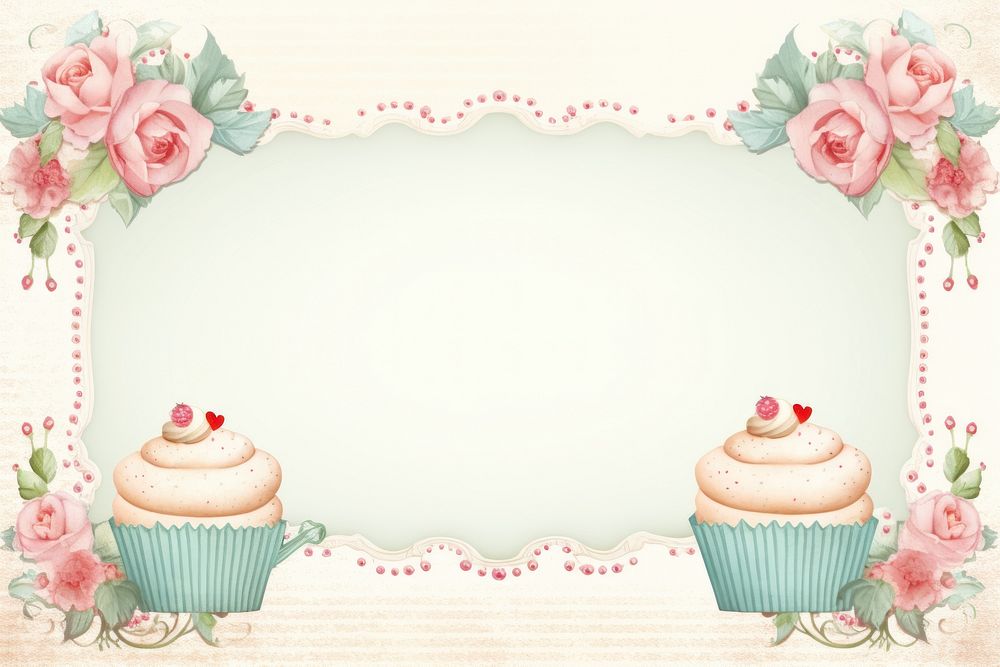 Cupcake dessert flower icing. AI generated Image by rawpixel.