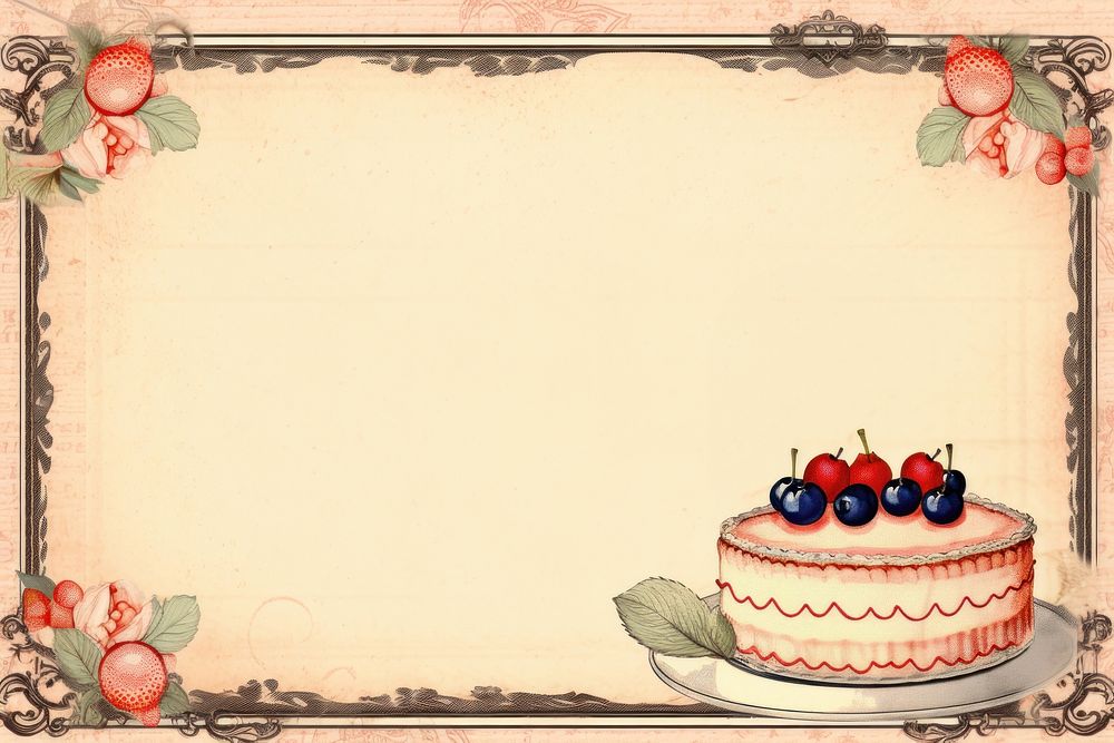 Cake dessert fruit paper. AI generated Image by rawpixel.