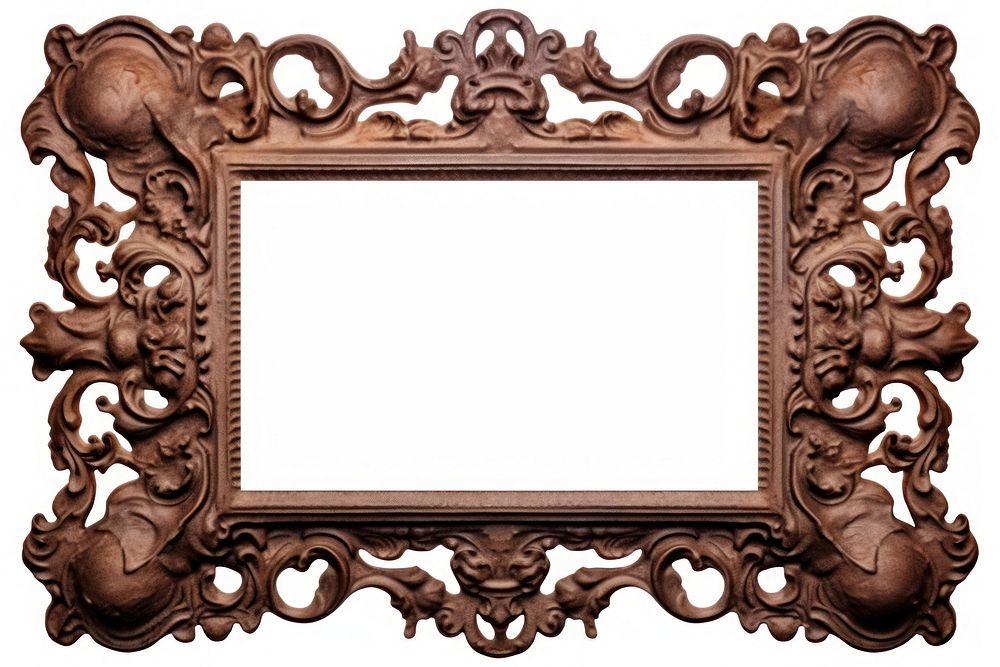 Chocolate mirror frame wood. AI generated Image by rawpixel.