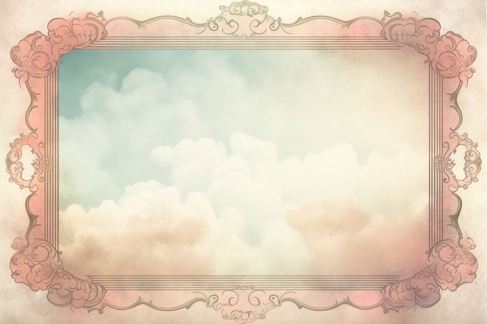 Clouds backgrounds frame old. AI generated Image by rawpixel.