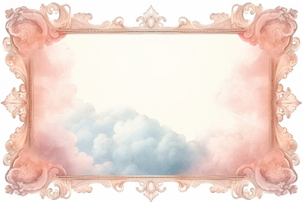 Clouds backgrounds frame paper. AI generated Image by rawpixel.
