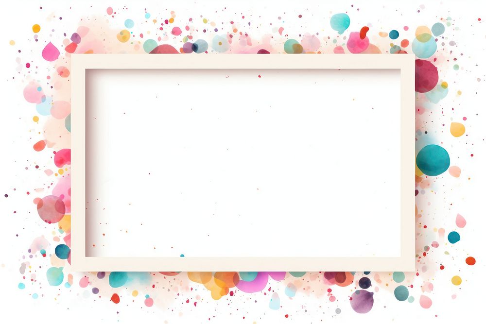 Confetti backgrounds frame white background. AI generated Image by rawpixel.