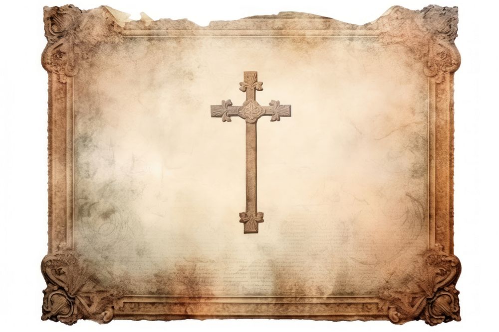 Cross symbol frame old. AI generated Image by rawpixel.