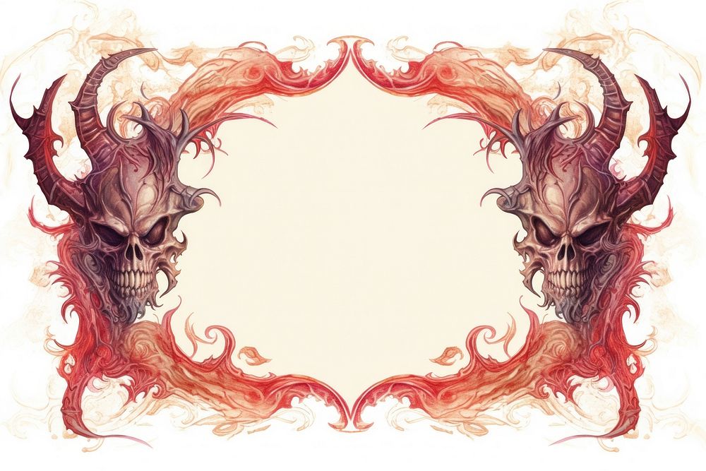Devil white background creativity pattern. AI generated Image by rawpixel.