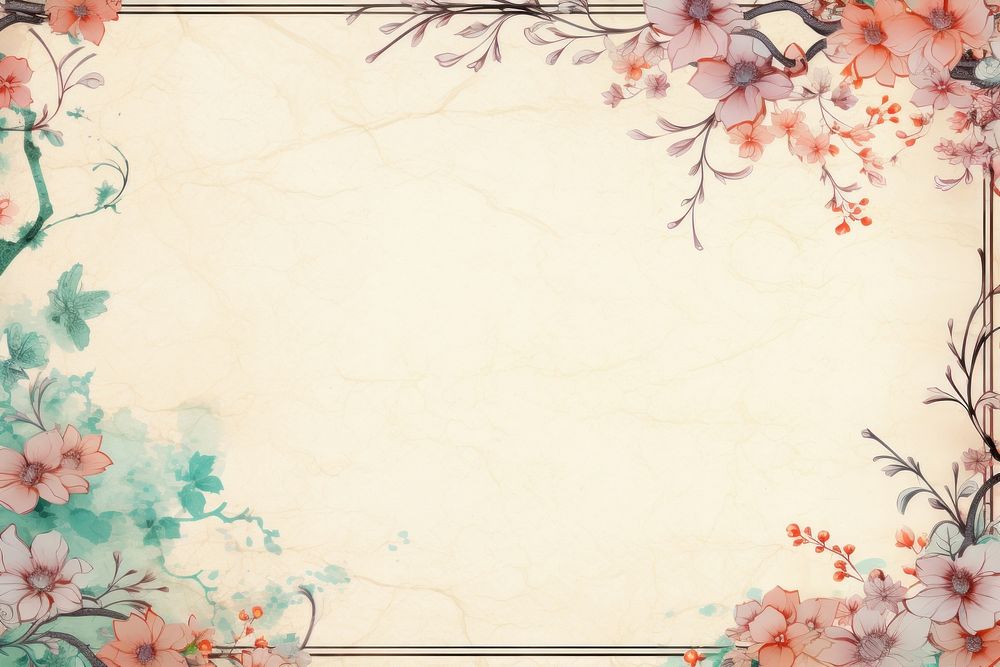 Japanese backgrounds pattern flower. AI generated Image by rawpixel.