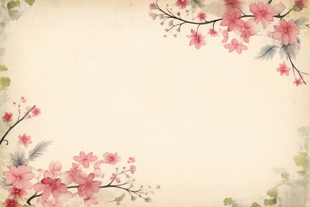Japanese backgrounds blossom flower. AI generated Image by rawpixel.