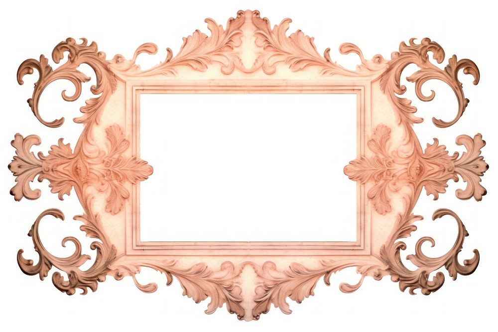 Peach pattern frame old. AI generated Image by rawpixel.