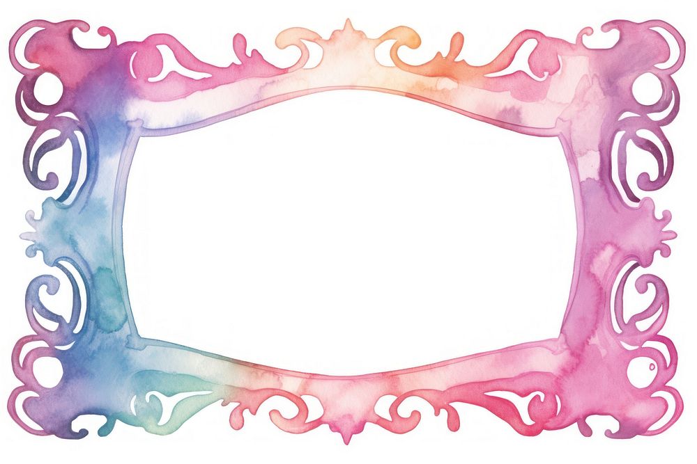 Rainbow backgrounds frame white background. AI generated Image by rawpixel.