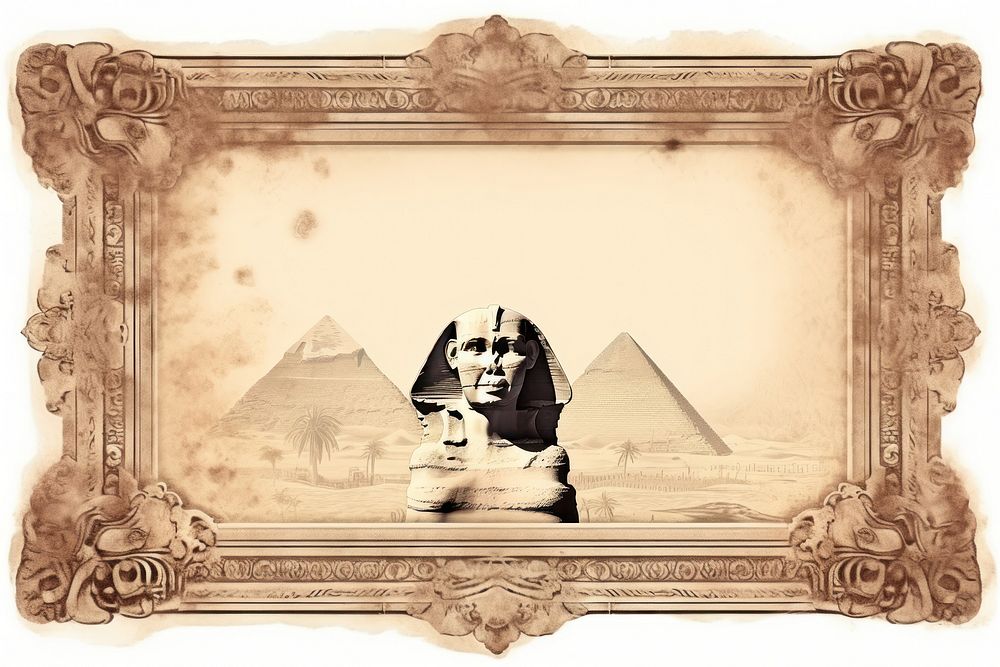 Sphinx frame old representation. AI generated Image by rawpixel.