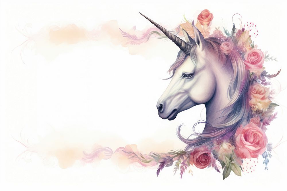 Unicorn animal mammal representation. AI generated Image by rawpixel.