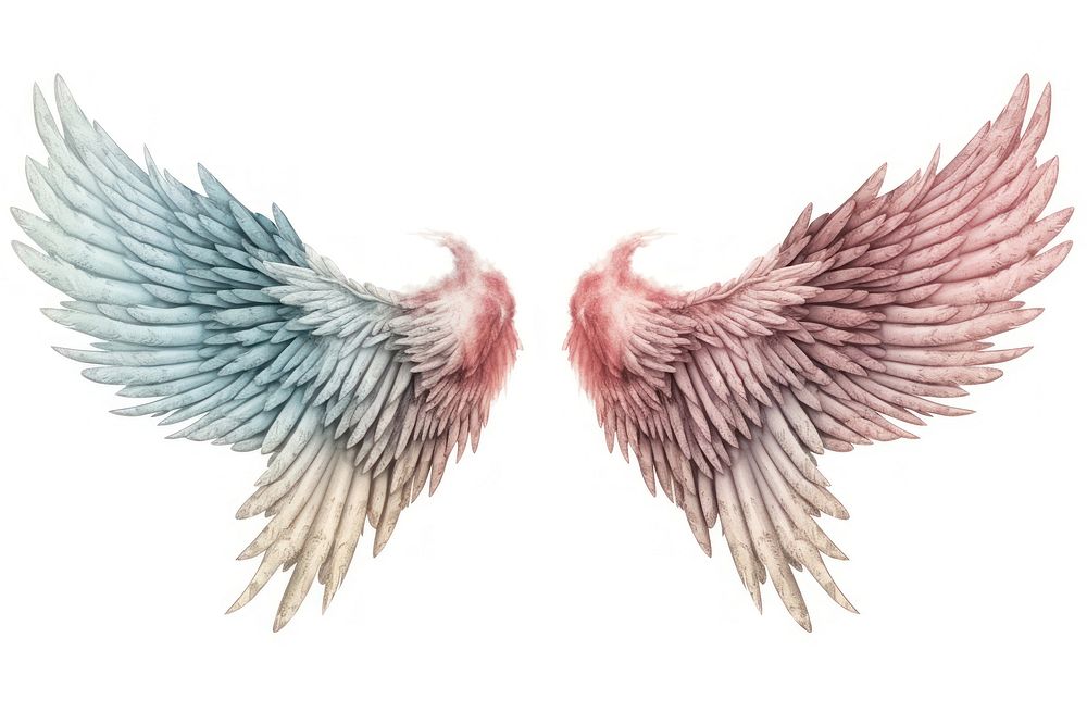 Wings angel bird white background. AI generated Image by rawpixel.