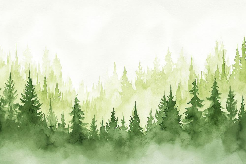 Forest green landscape abstract.