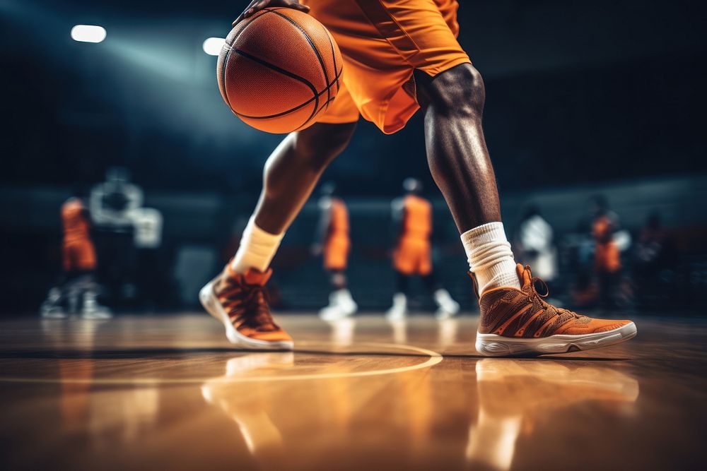 Basketball player footwear sports determination. AI generated Image by rawpixel.