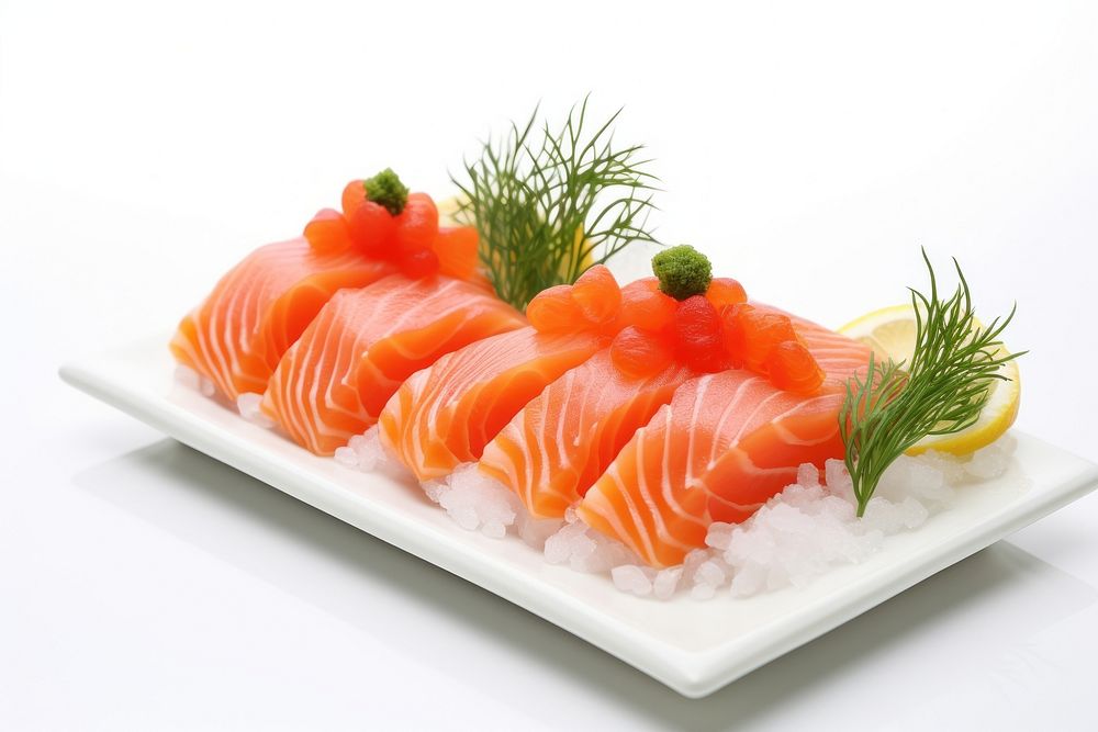 Food seafood salmon plate.
