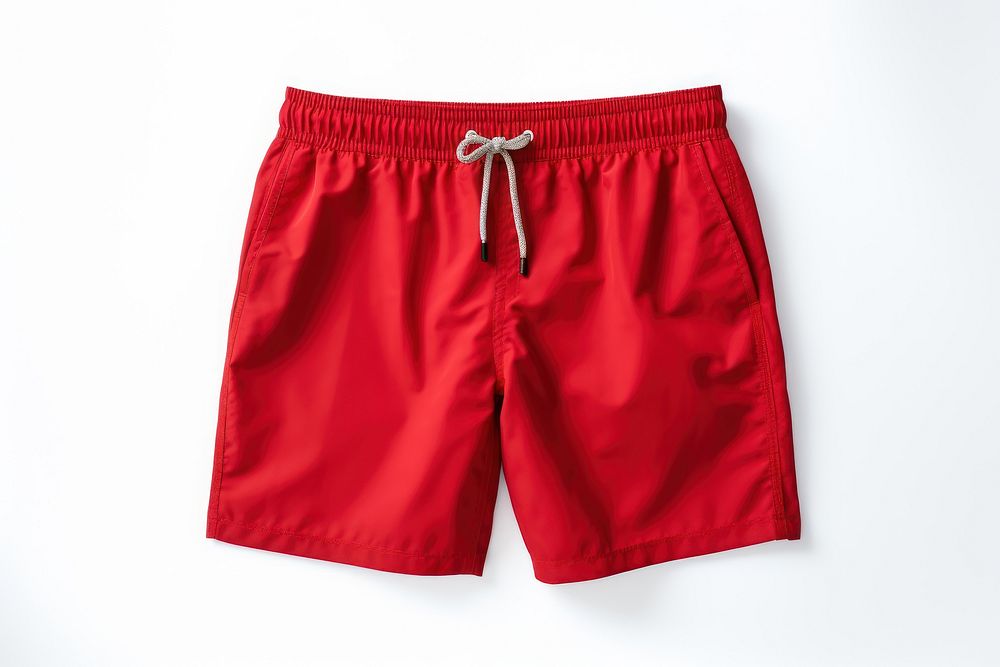 Men Swim shorts red white background undergarment. AI generated Image by rawpixel.