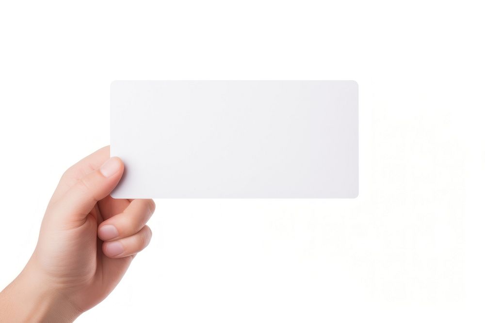 Hand holding card white white background electronics. AI generated Image by rawpixel.